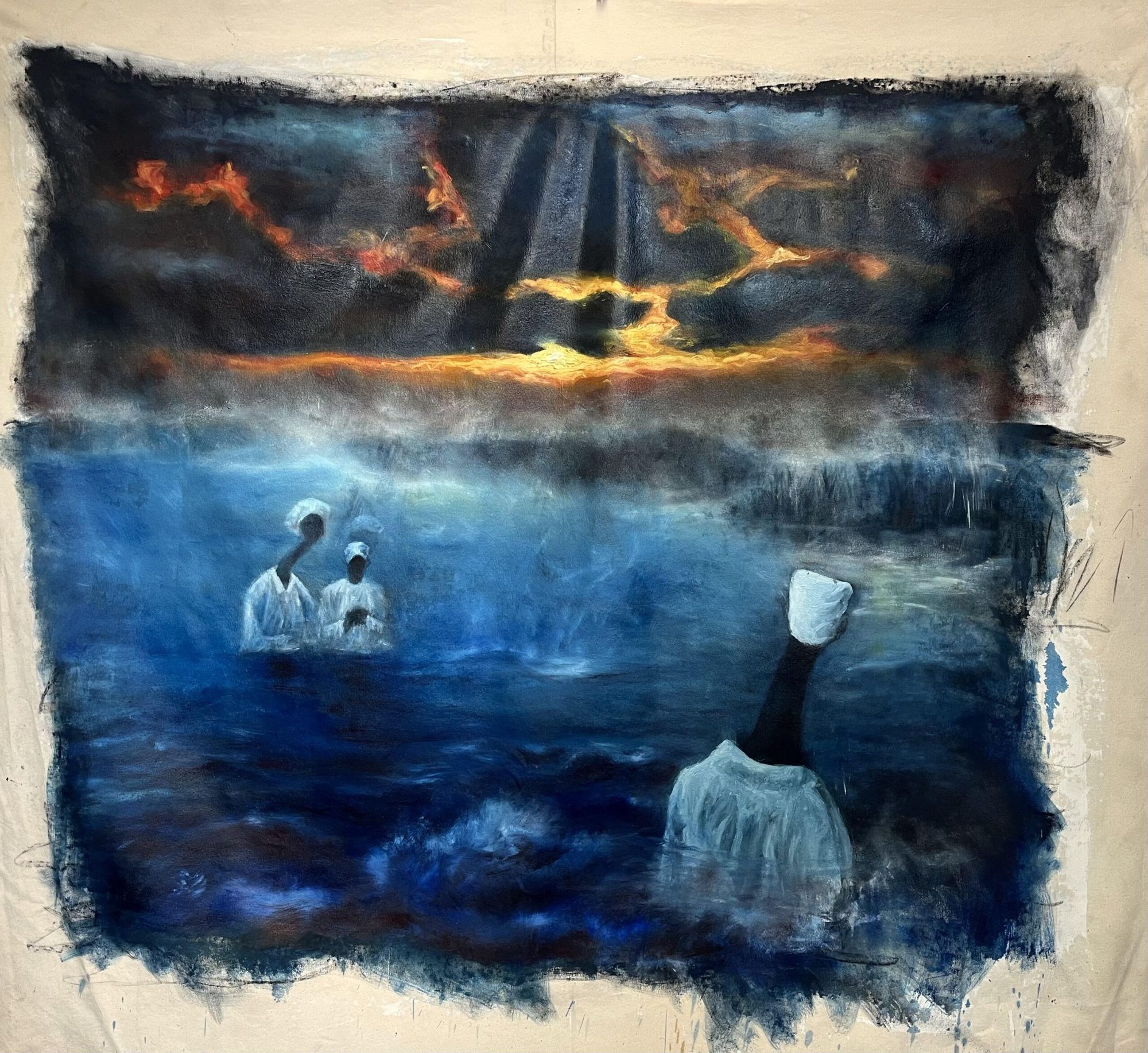 Themba Khumalo - The Healer, 2023 - Oil on canvas - 200x200 cm