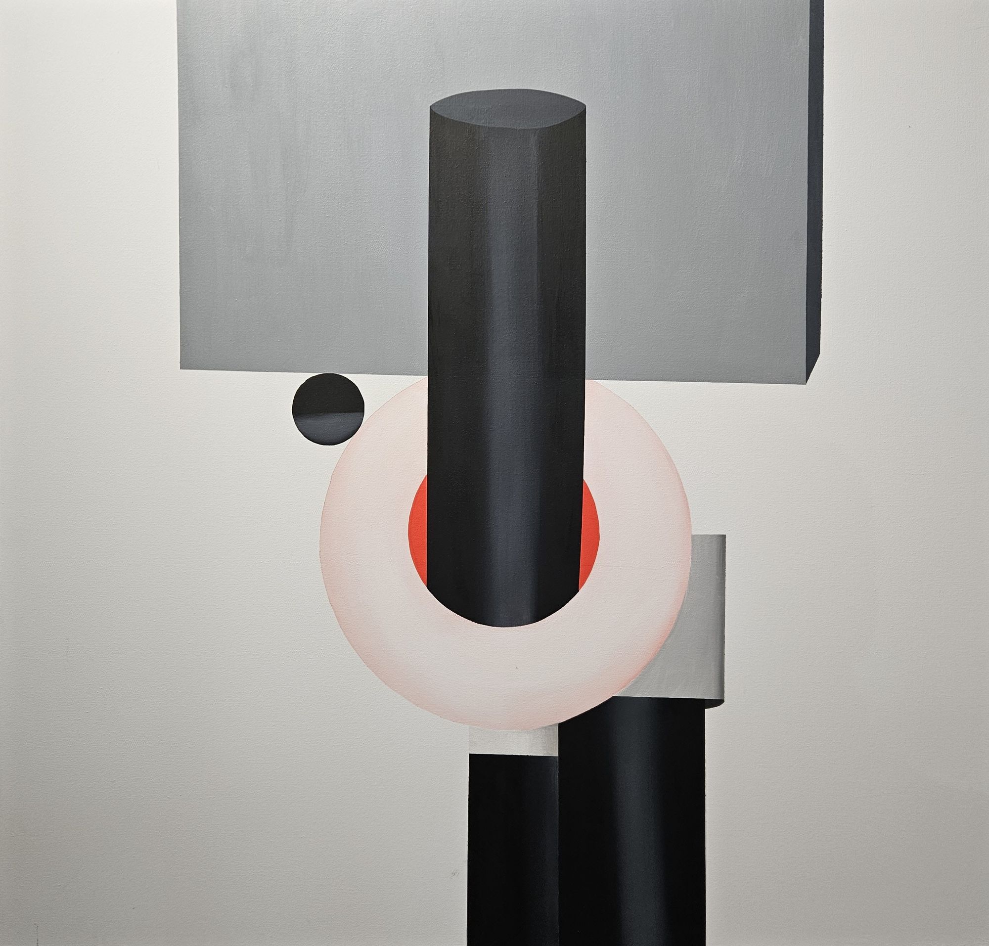 Kpe Innocent - Ã¢ÂÂSeems Heavy, ThereÃ¢ÂÂs HelpÃ¢ÂÂ, 2023. 100 x 100cm, Acrylic on Canvas