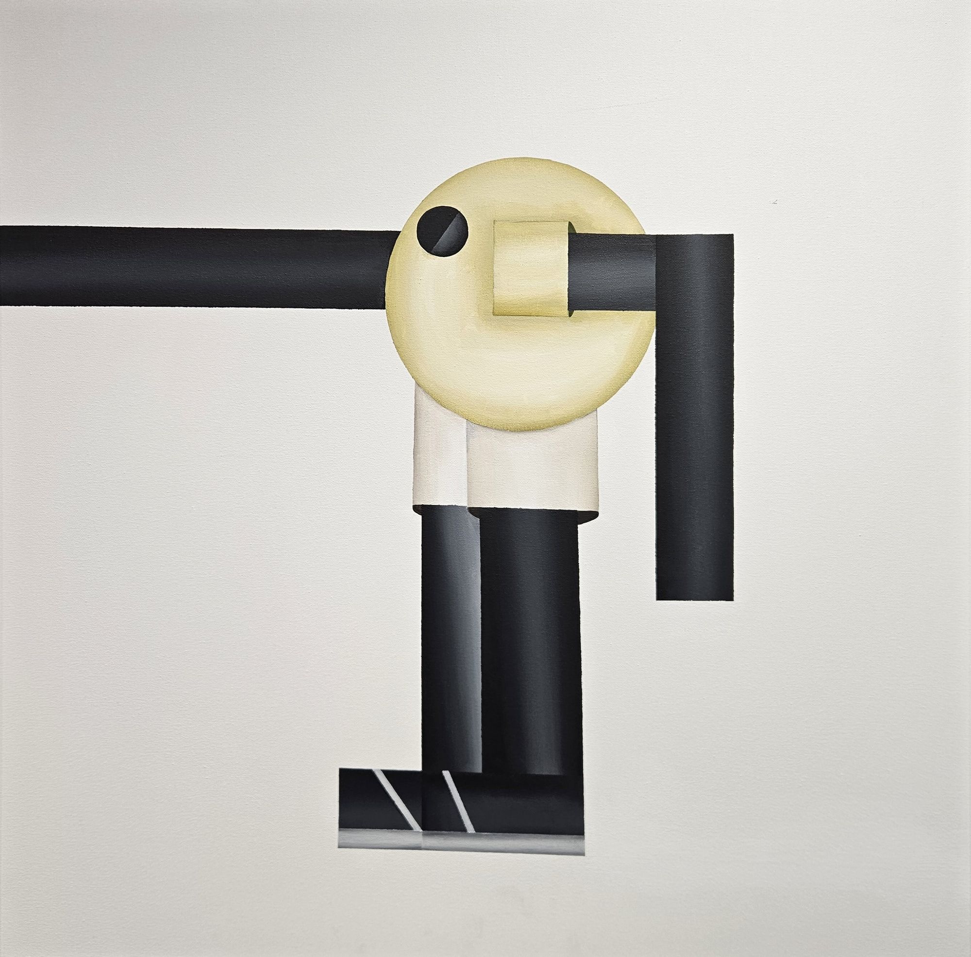 Kpe Innocent - Ã¢ÂÂEscaping YesterdayÃ¢ÂÂ, 2023. 80 x 80cm, Acrylic on Canvas