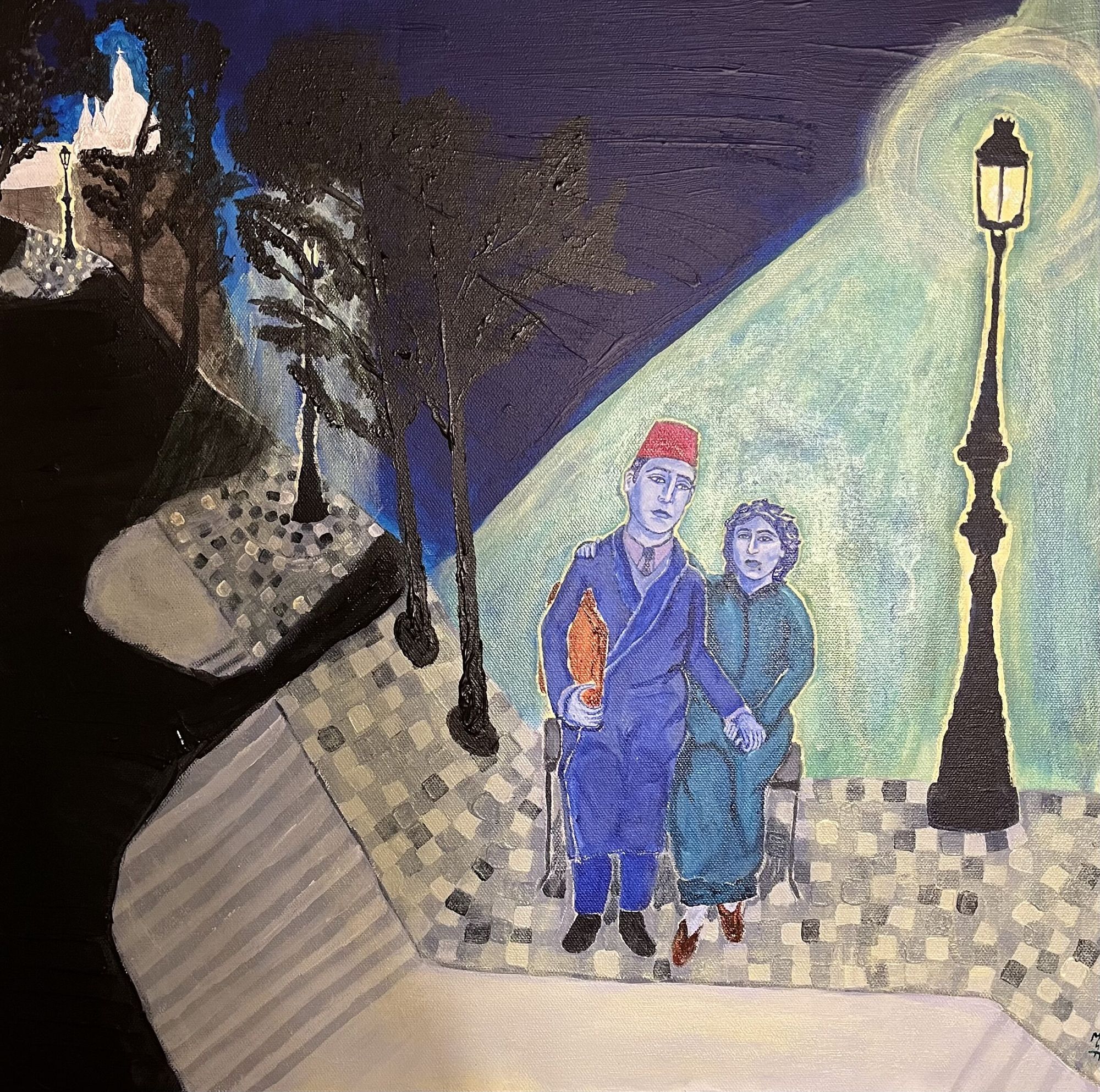 Massoud Hayoun - We Found Love in a Hopeless Place, 2022 - Acrylic on canvas - 50x50 cm