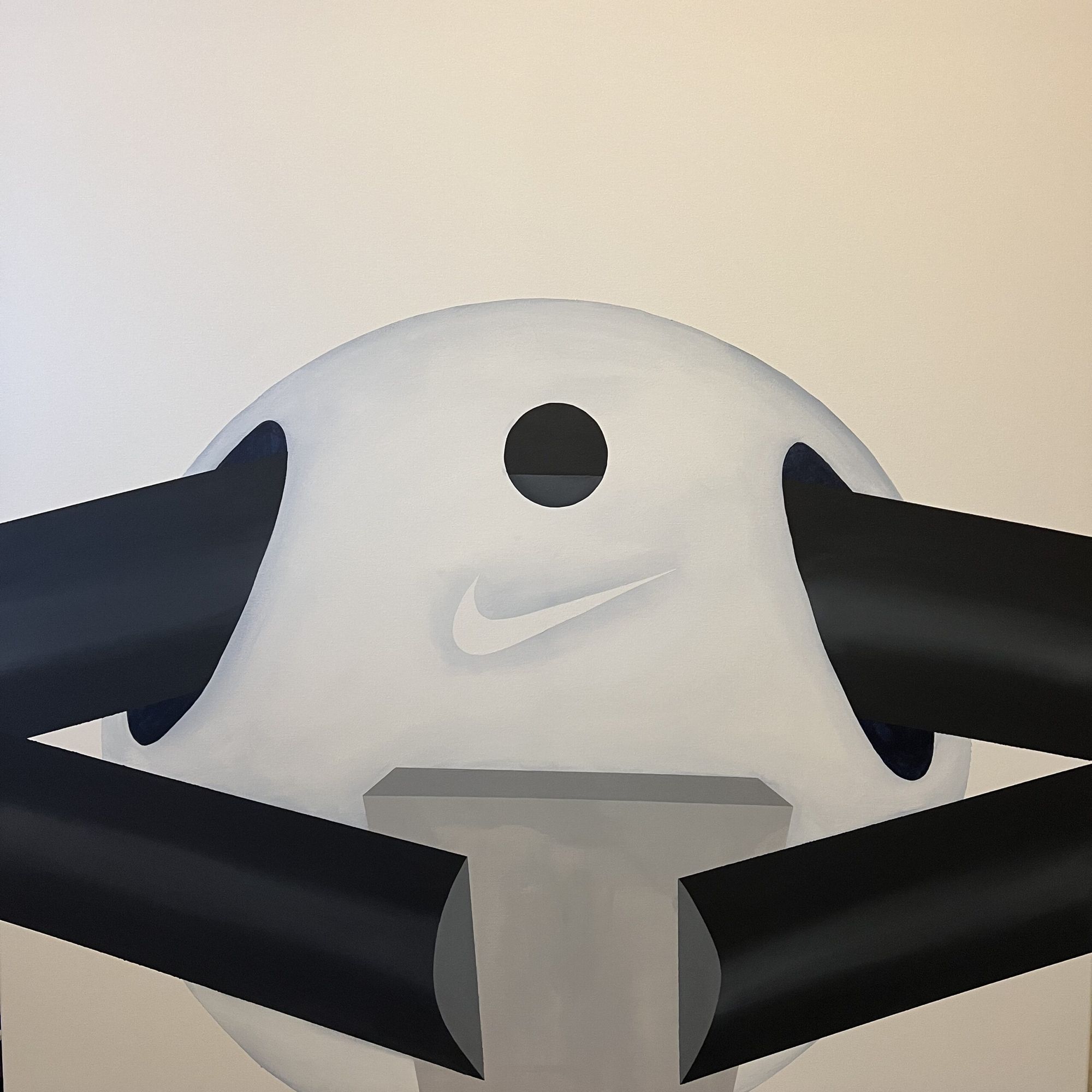 Kpe Innocent - Ã¢ÂÂGliding Towards TomorrowÃ¢ÂÂ, 2023. 80 x 80cm, Acrylic on Canvas