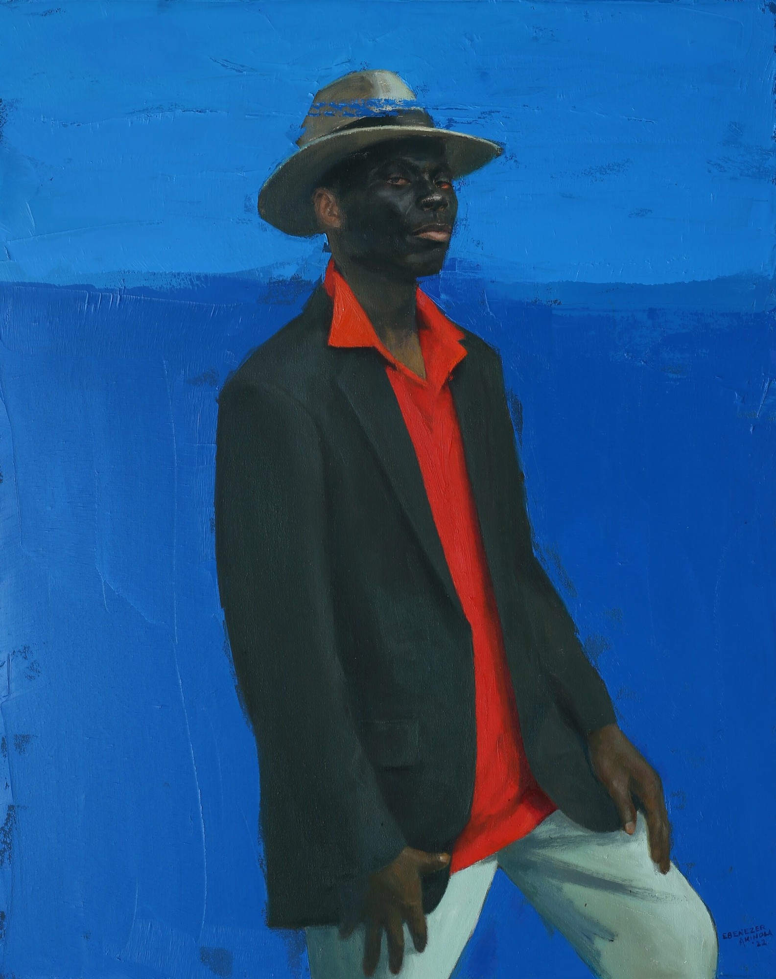 Ebenezer Akinola - 36 x 45 inches. oil on canvas. 2022 Dudu nos 16