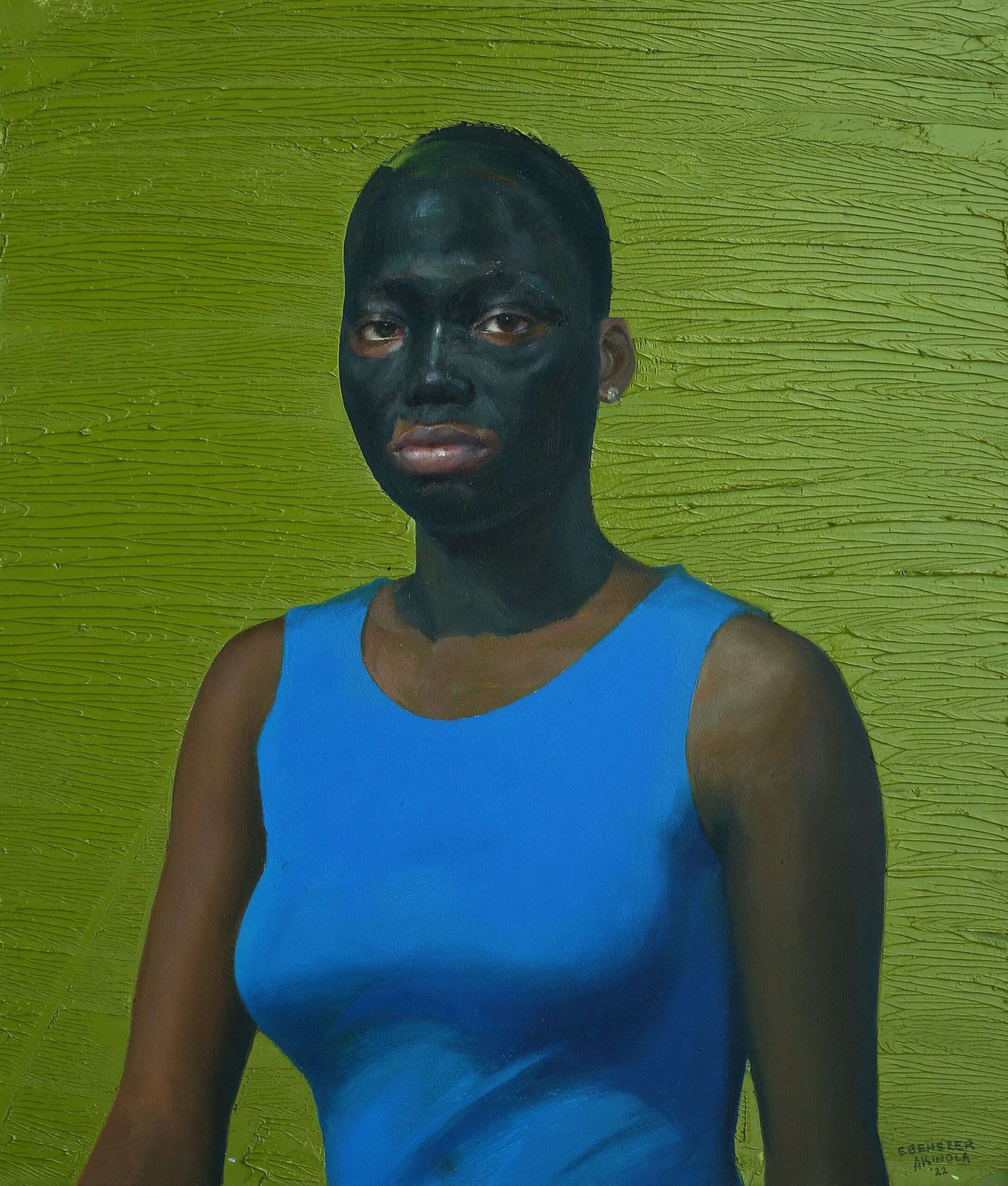 Ebenezer Akinola - Dudu 15 Oil on Canvas 30 x 35 inches 2022