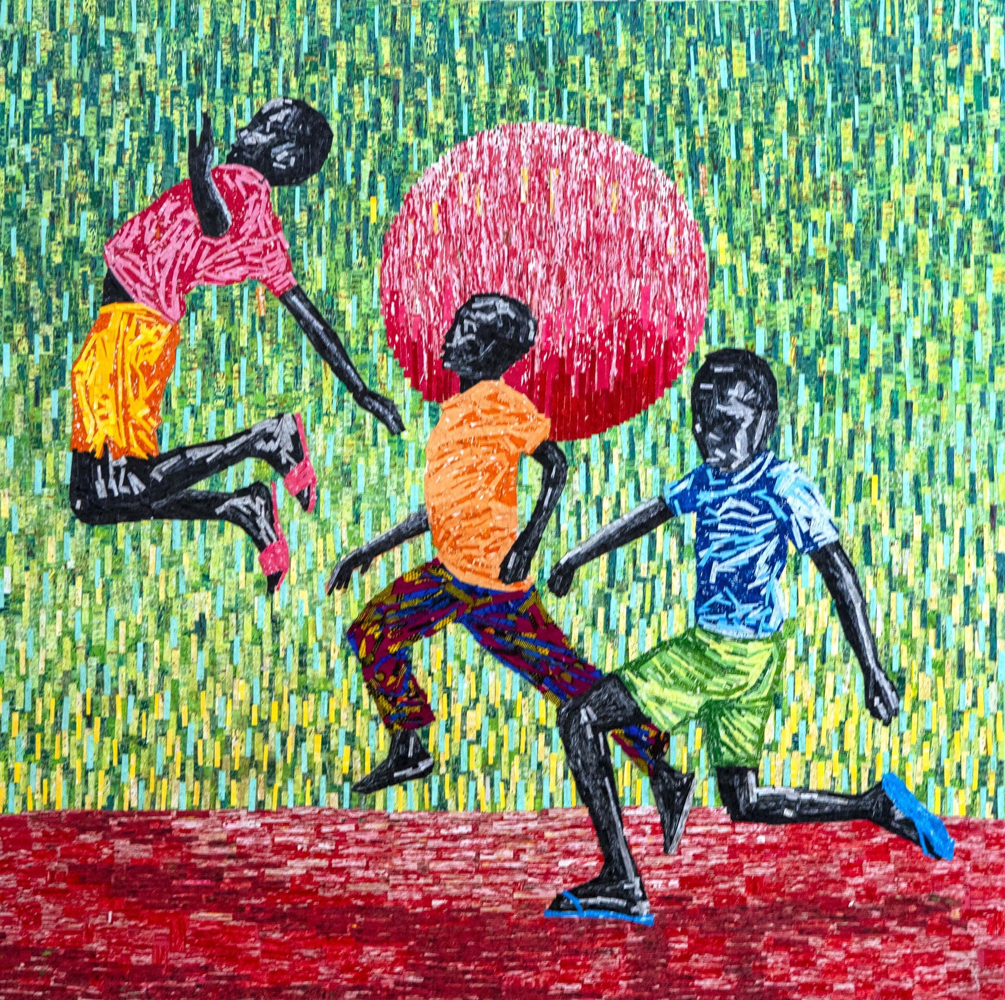 Amadou Opa Bathily - Saut d'essai - 2022 - 130x130 cm