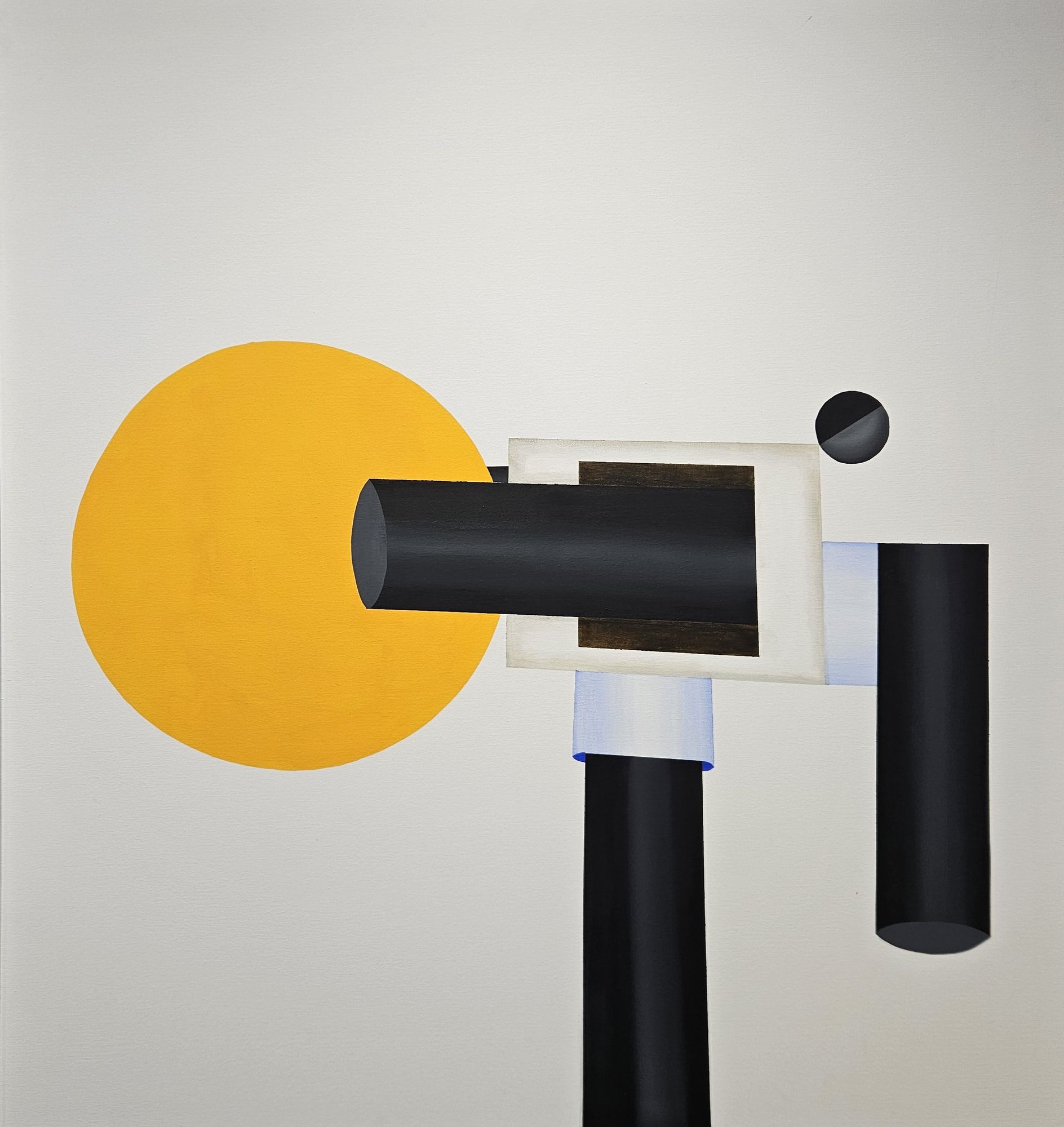 Kpe Innocent - Ã¢ÂÂA Dragged Past Weighs You DownÃ¢ÂÂ, 2023. 100 x 100cm, Acrylic on Canvas