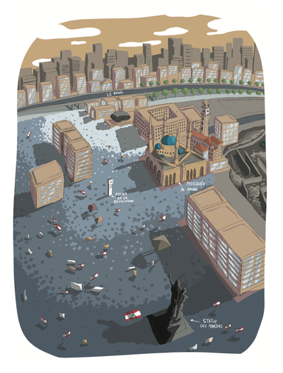 Kamal Hakim | “Place des Martyrs 2019” (p. 85)