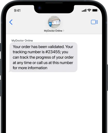 order validation sms services
