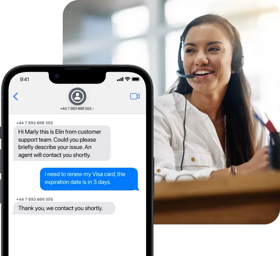 customer support services with sms and calls, atlas communications