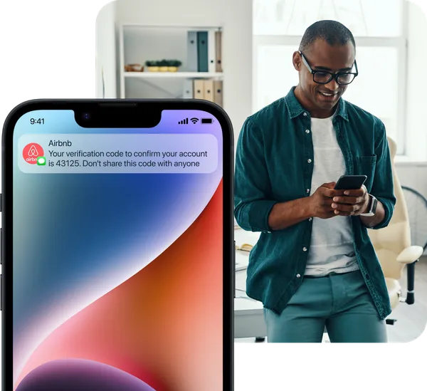 verification and confirmation codes sent with sms via Atlas communications