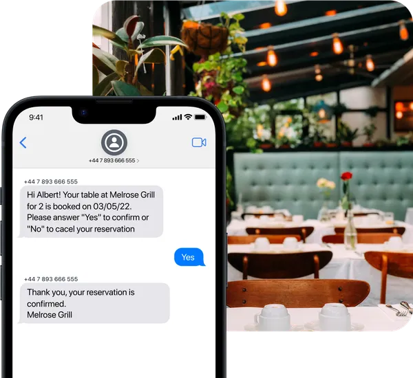sms reservation confirmation service