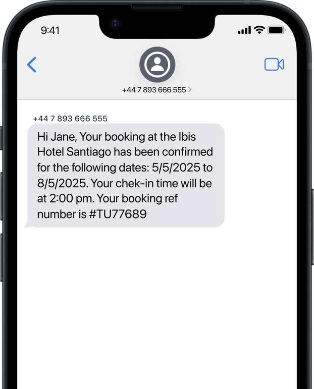 sms services for hotel booking, reminders and confirmations for hotels