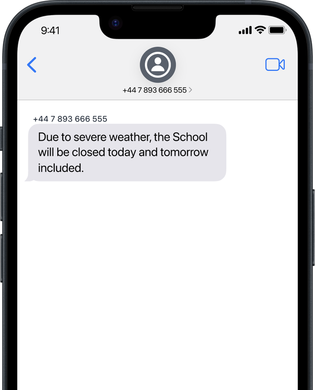 school notifications via sms