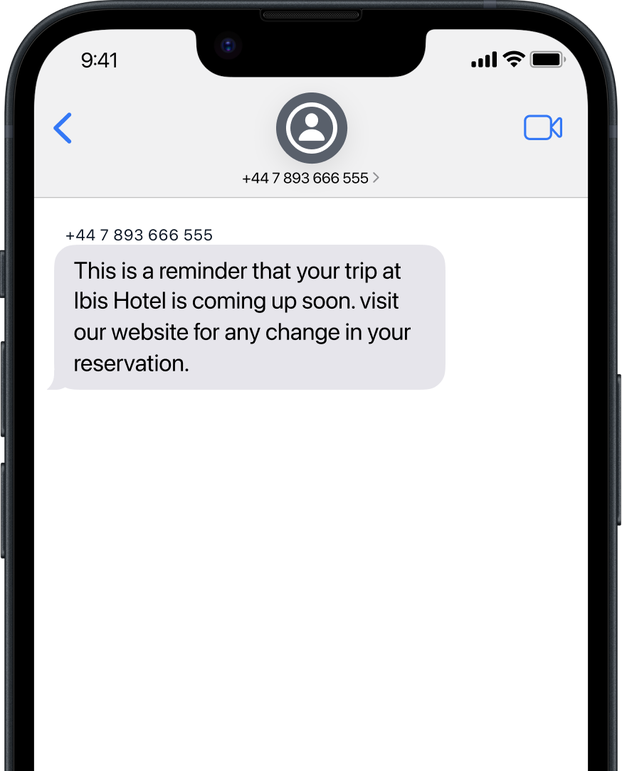 sms services for hotels, reminders about bookings via sms
