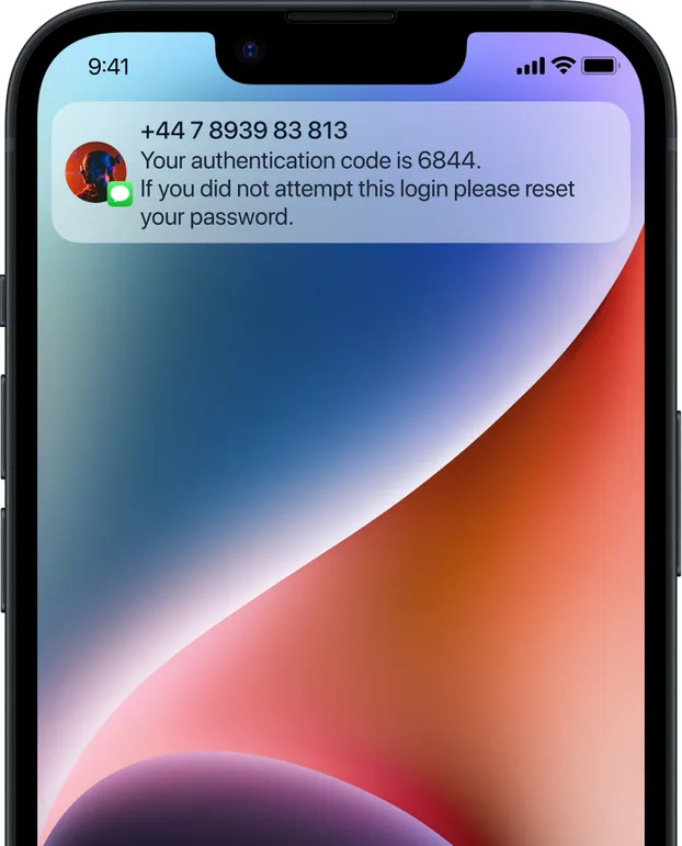 authentication with sms service