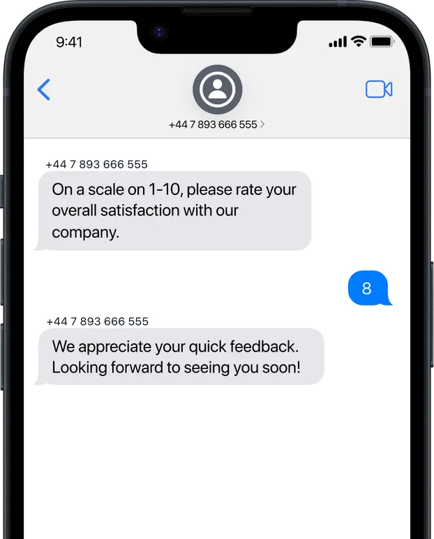 send user survey via sms