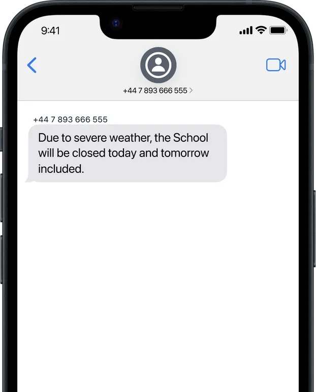 school notifications via sms