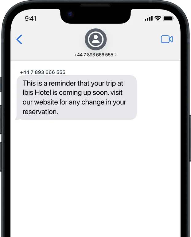sms services for hotels, reminders about bookings via sms