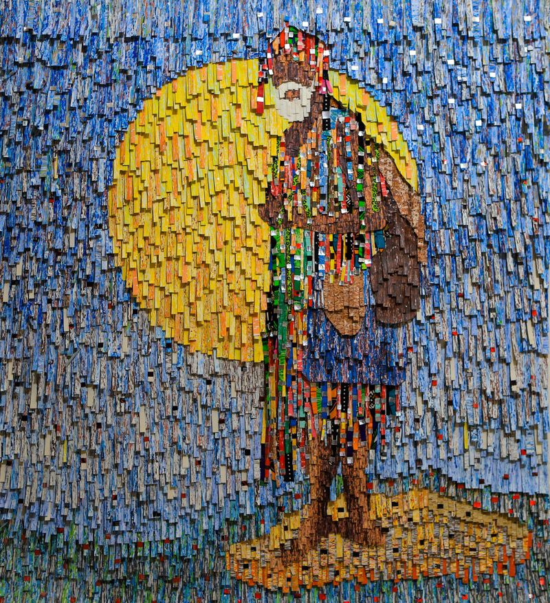 Amadou Opa Bathily - le vieux korodouga 2, 2022 - 120x120 cm