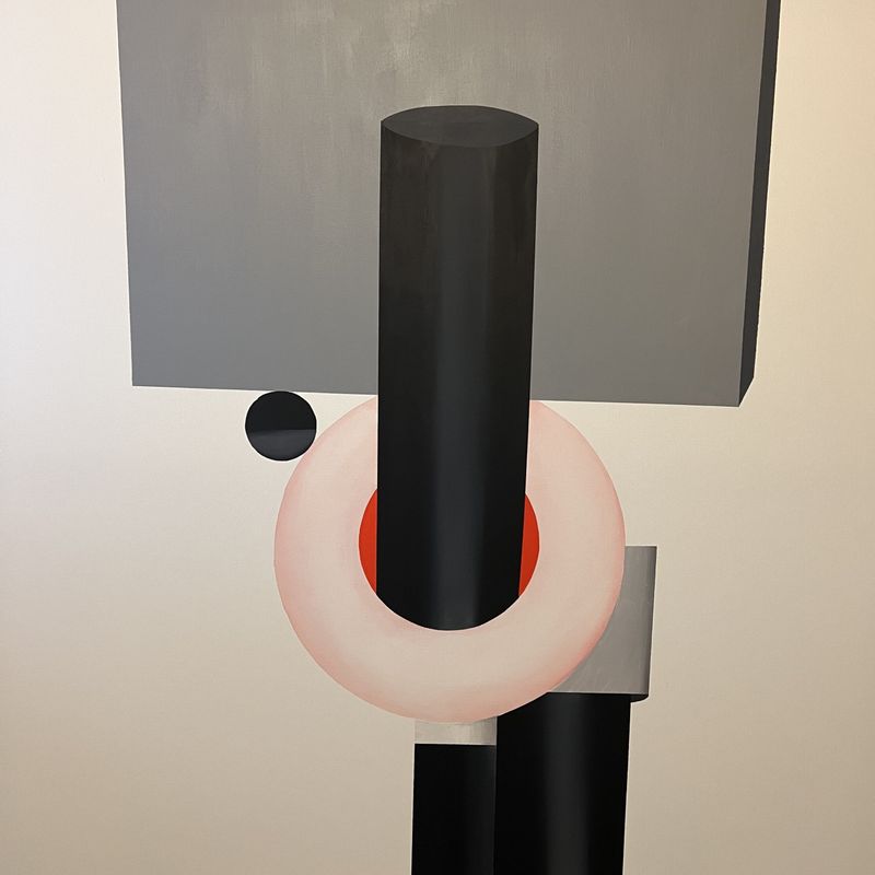 Kpe Innocent - Ã¢ÂÂSeems Heavy, ThereÃ¢ÂÂs HelpÃ¢ÂÂ, 2023. 100 x 100cm, Acrylic on Canvas