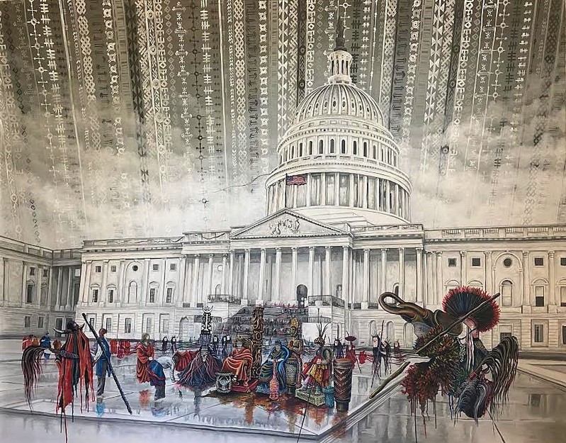Franck Kemkeng Noah - The United States Capitol under African Spirit