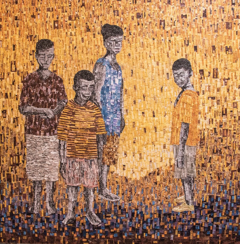 Amadou Opa Bathily - The Chrildren's mission, 2022- Mixed media on canvas - Courtesy African Arty.jpg