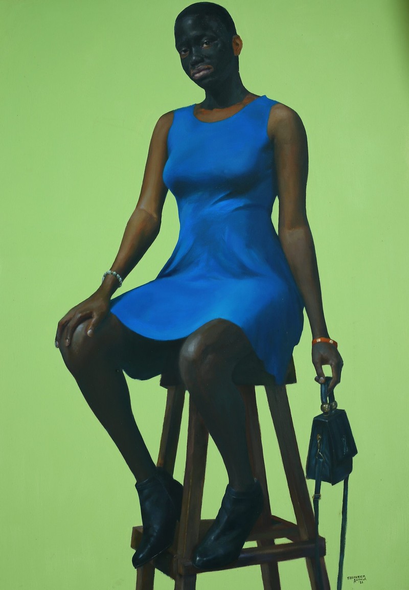 Ebenezer Akinola - Slay Mama Oil on canvas 40 x 58 2022