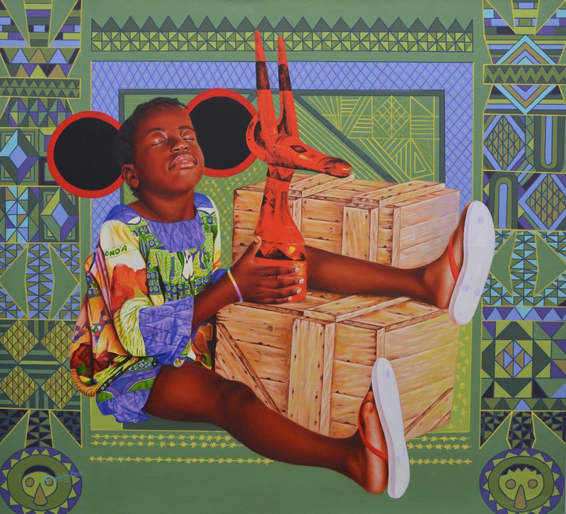 Dieudonne Djiela Kamkang - Kurumba Child, 2022 - 110x120 cm