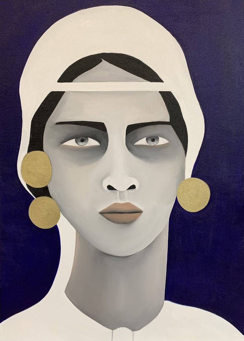 Rebecca Brodskis - Nejma, 2023 - Oil on linen canvas - 70x50 cm