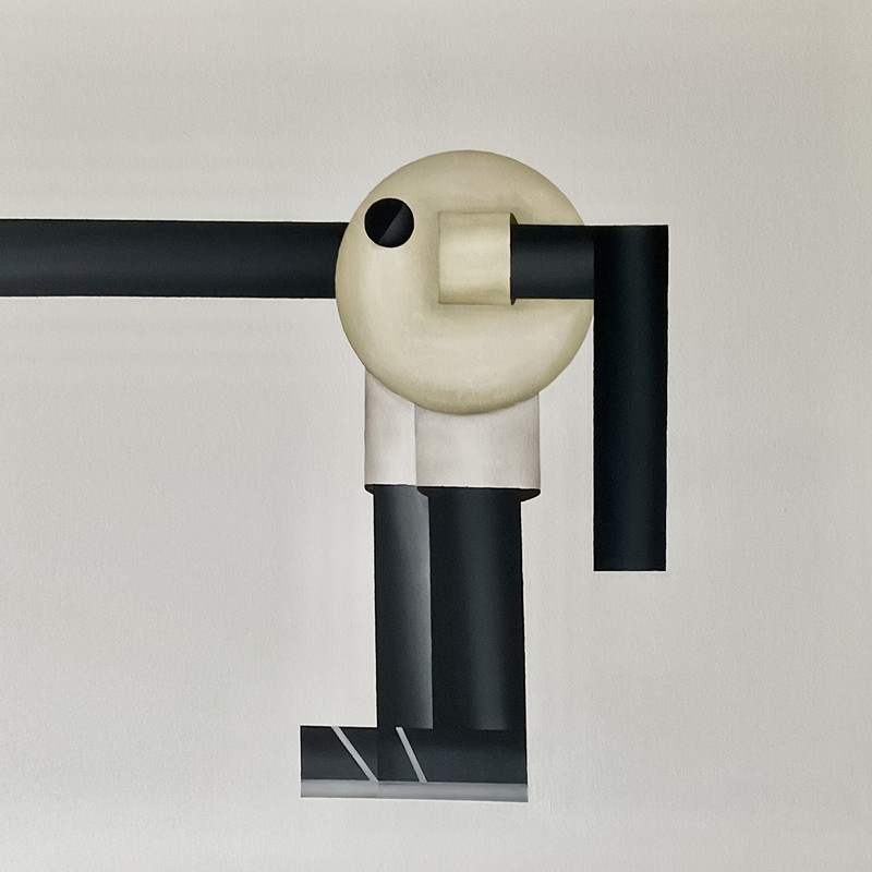 Kpe Innocent - ‘Escaping Yesterday’, 2023. 80 x 80cm, Acrylic on Canvas