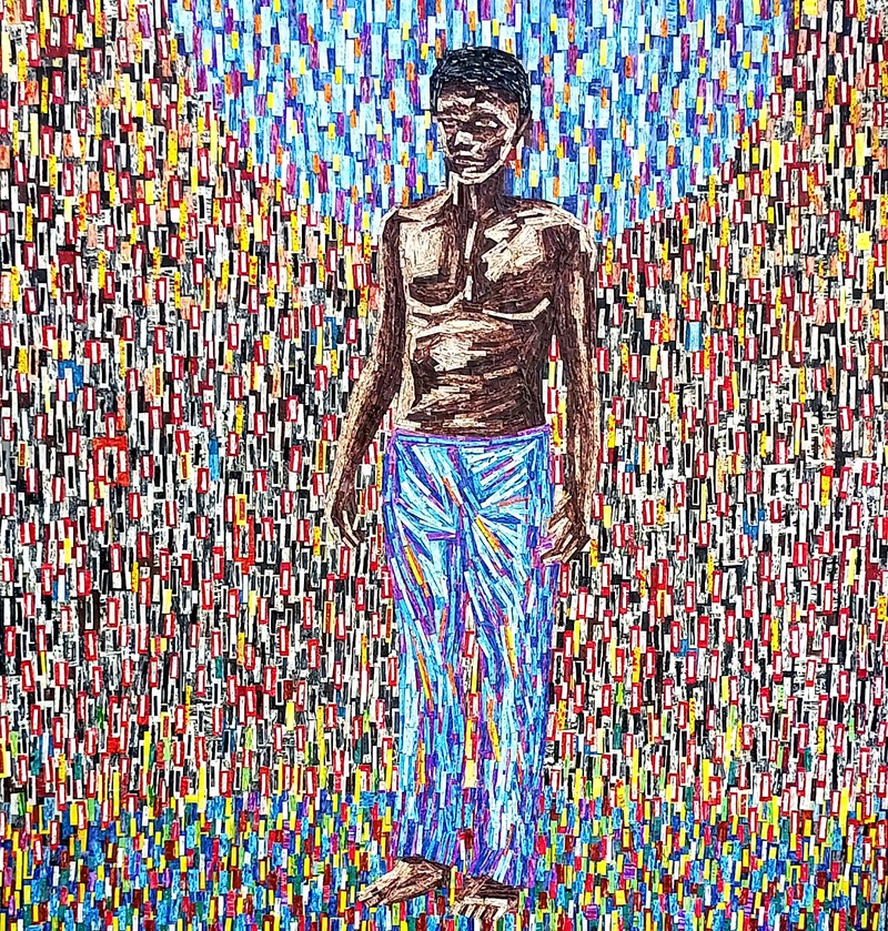 Amadou Opa Bathily - l'identité humaine - 80x80 cm