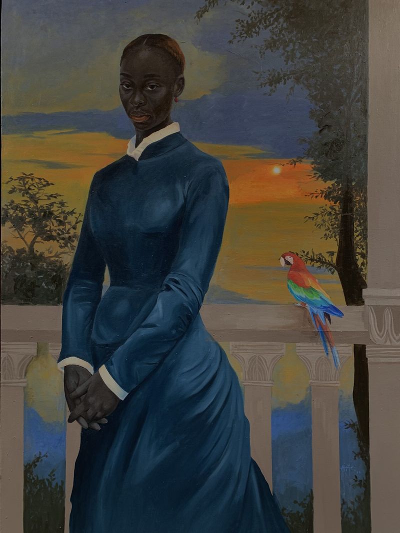Atiye Afolabi - Sera Sera, 2022 - Oil on canvas - 152x106 cm