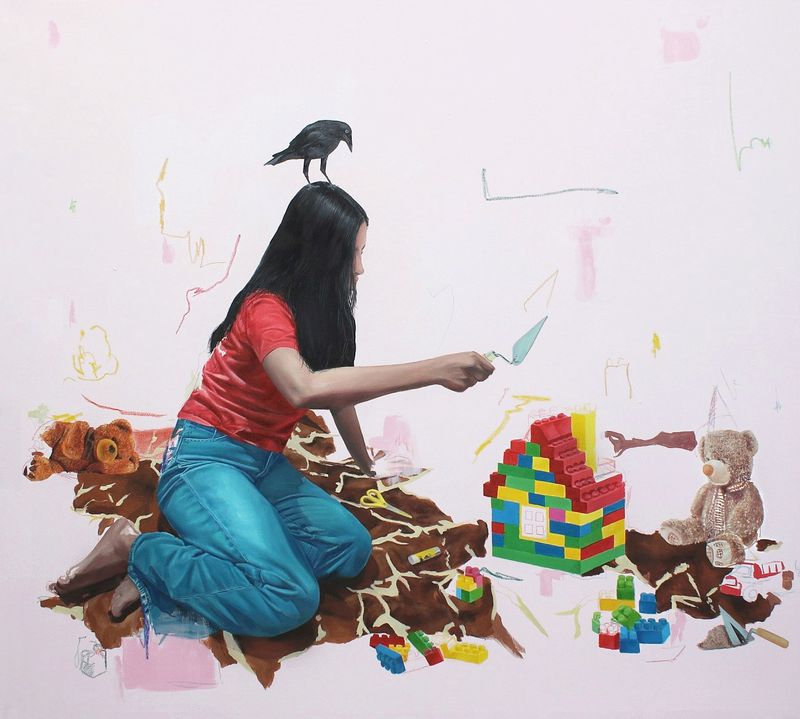 Rahma Lhoussig - Homesick, 2022 - 120x130cm - African Arty