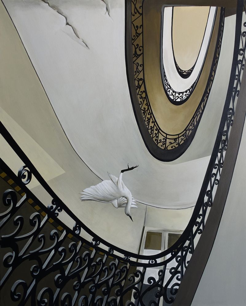 Amina Azreg - reminiscences casablancaises, 2023 - 120x100 cm